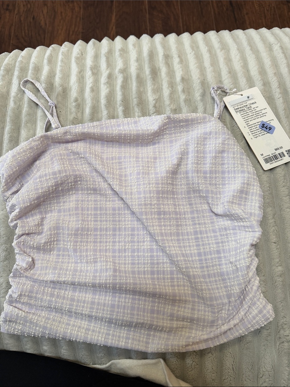 lululemon athletica Lilac Plaid Ruched